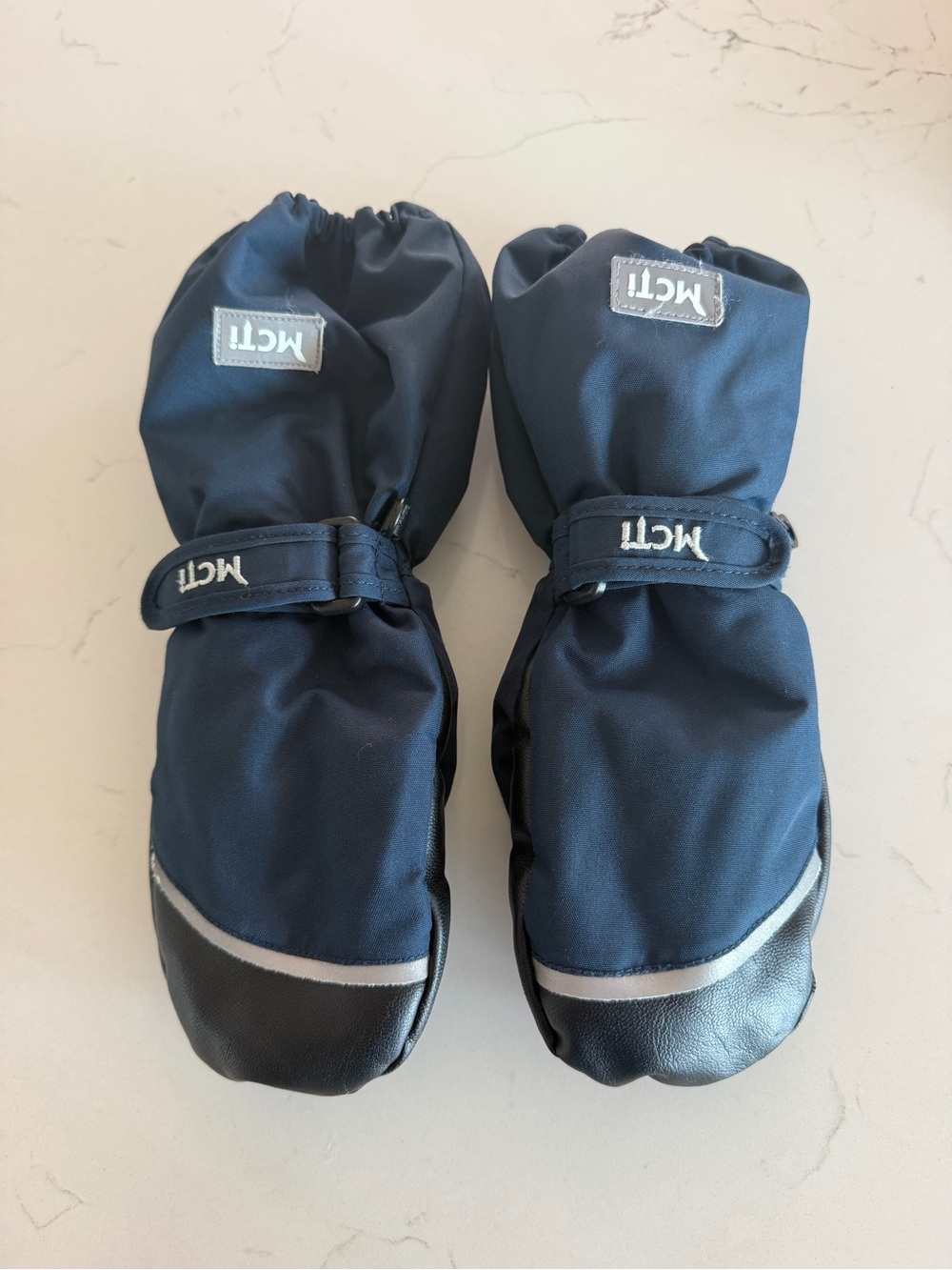 Kids Navy Waterproof Mittens